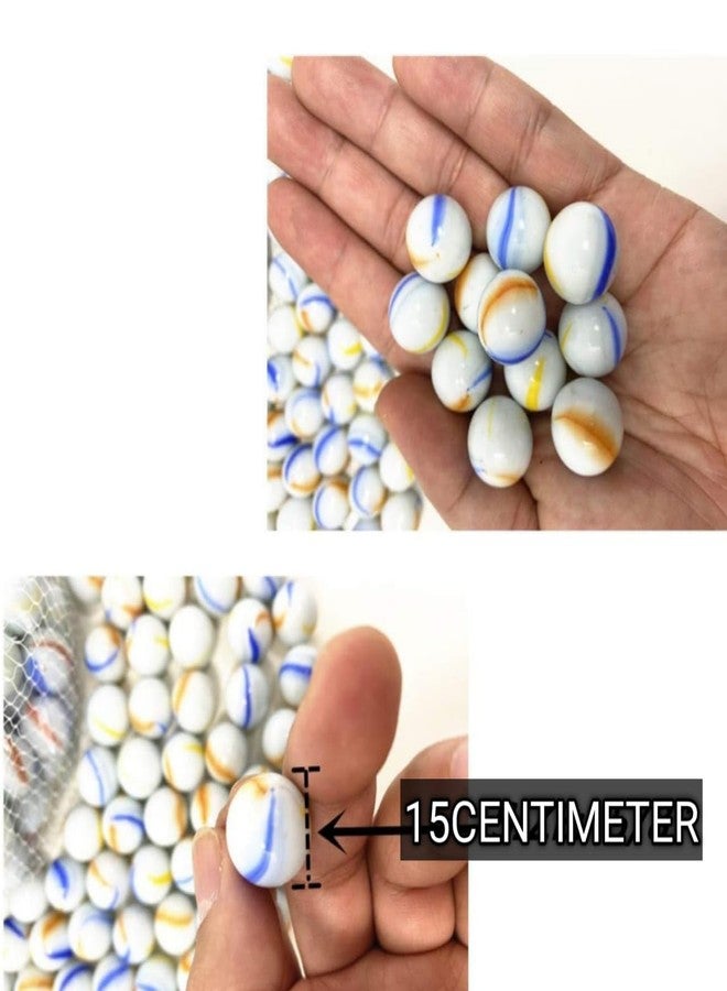 FULLFILLS Glass Marble Balls for playingn Decoration Aquarium Filler (Multicolour 80 pcs Weight 400 gram) - Image 2